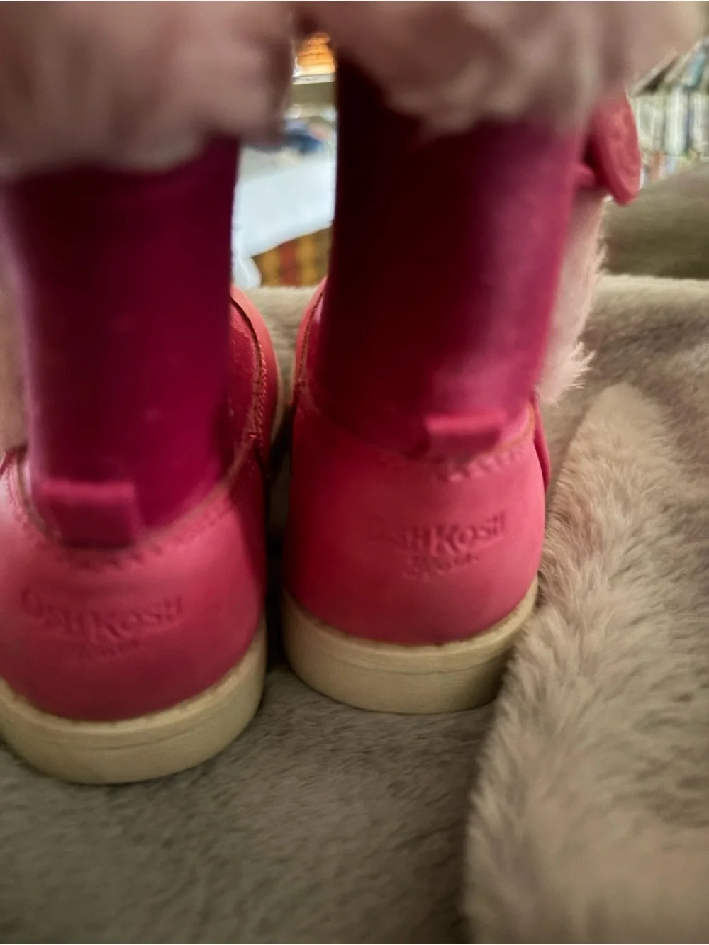Pink Faux-Fur Kids Winter Boots